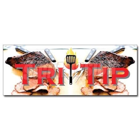 Signmission TRI TIP DECAL sticker butcher custom cuts meat usda steaks roasts chops, D-12 Tri Tip D-12 Tri Tip